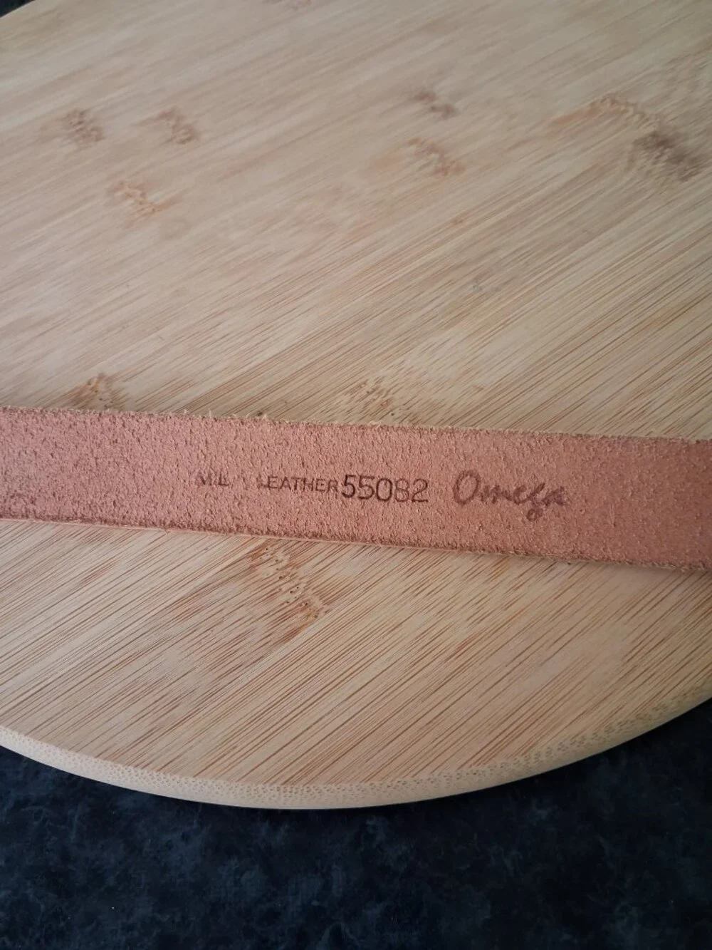 vintage Omega belt with alligator accents